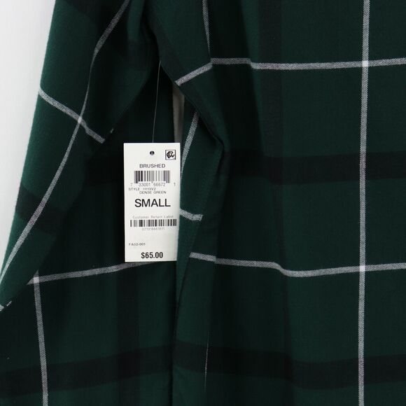 Alfani Mens Shirt Green Size Small Parsons Plaid Print Button Up MSRP $65 - Picture 5 of 8